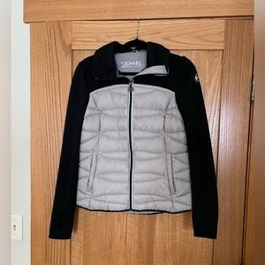 Michael Kors Women's Black and Gray Puffer Jacket